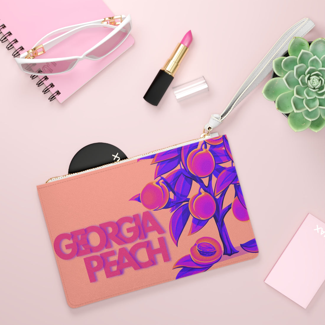 Faux Leather Clutch Bag