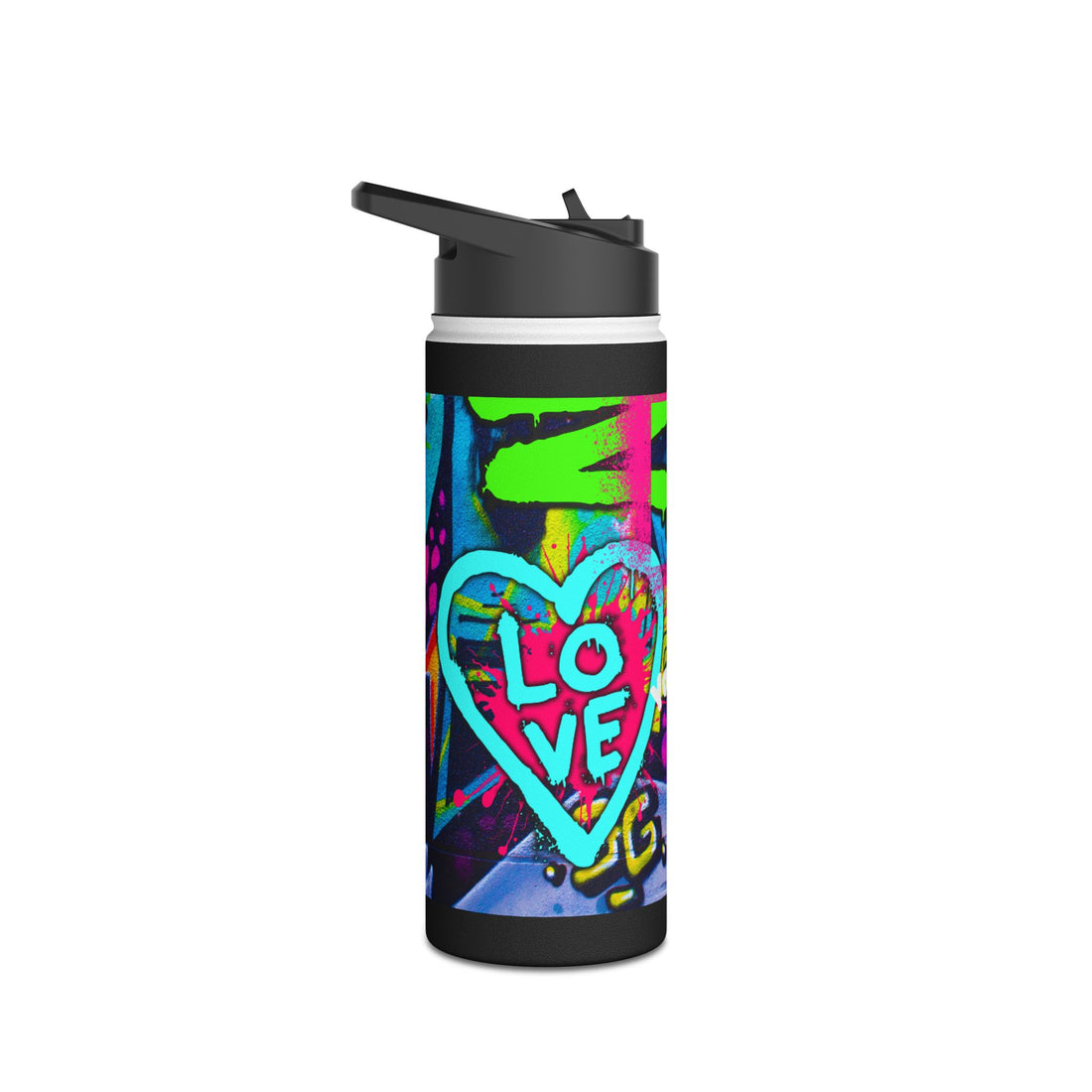 Steel Water Bottle Personalized Stainless  Graffiti coordinate