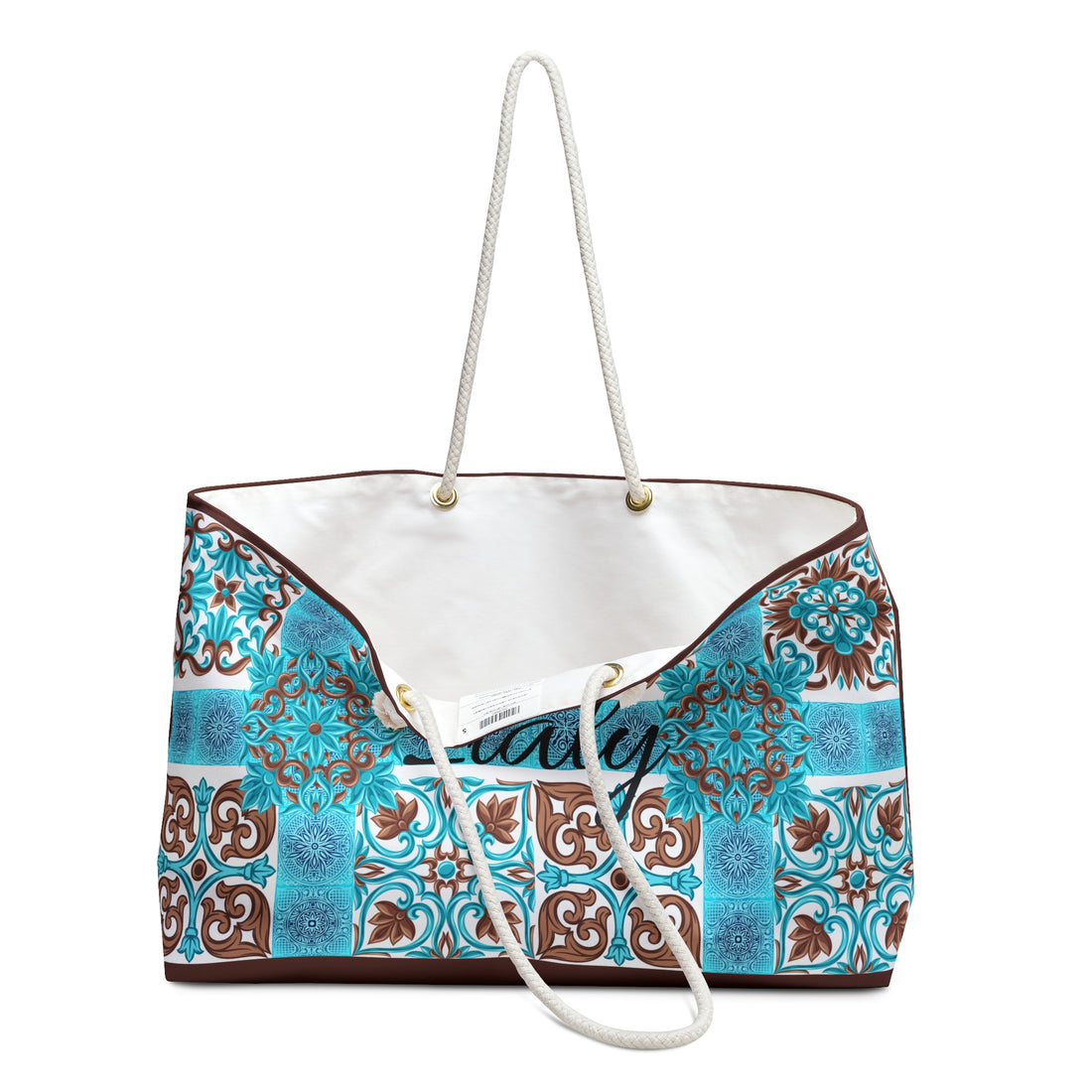 CM Italian Teal Tote – Oversized Canvas Weekender Bag