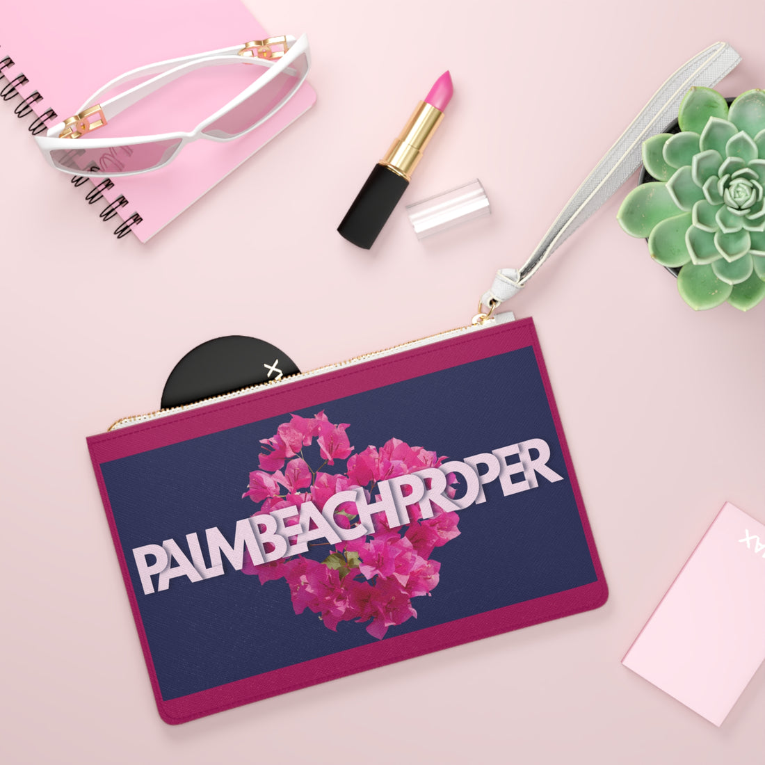 Faux Leather Clutch Bag