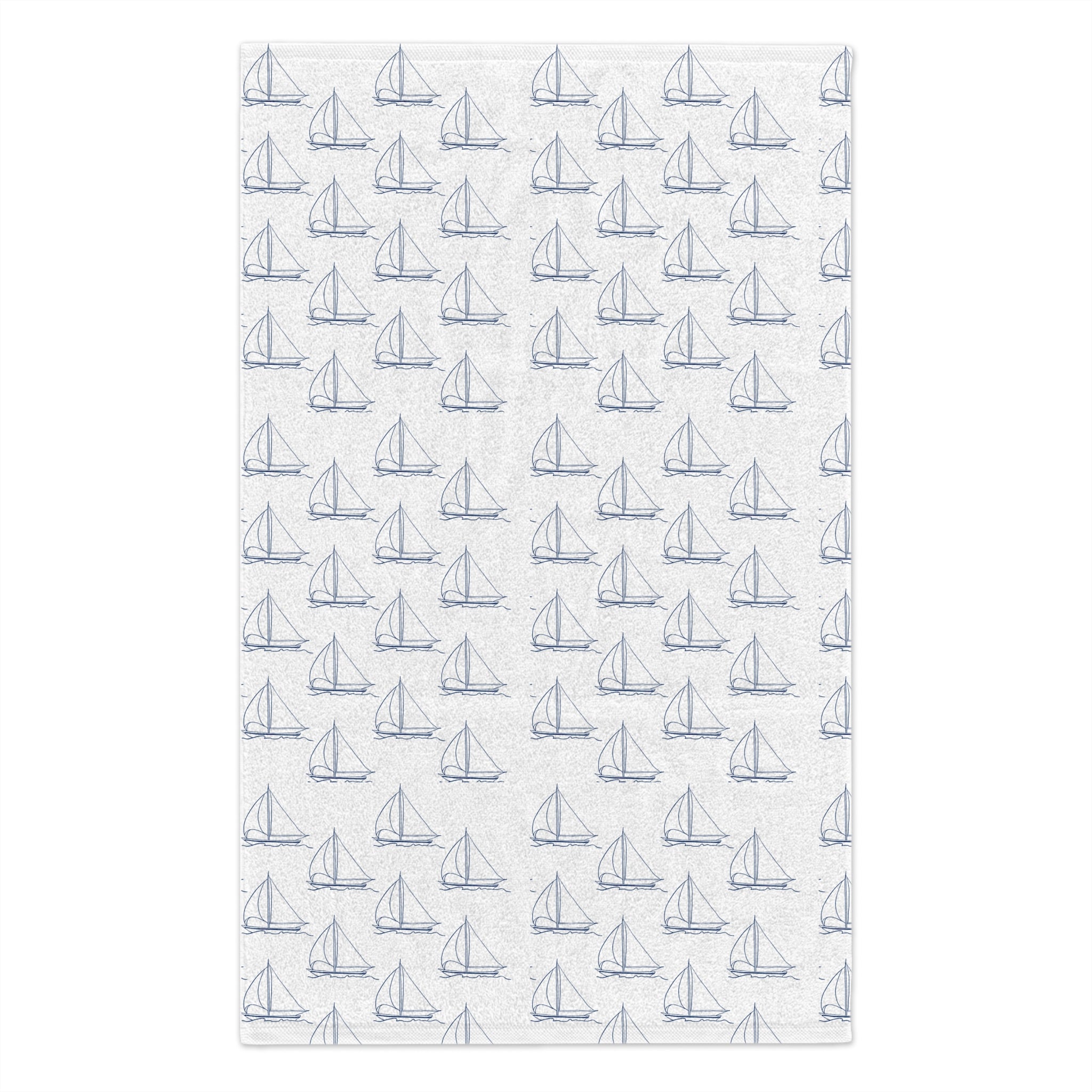 Nautical Burp Cloth, two sided, cotton/poly helps prevent leaks