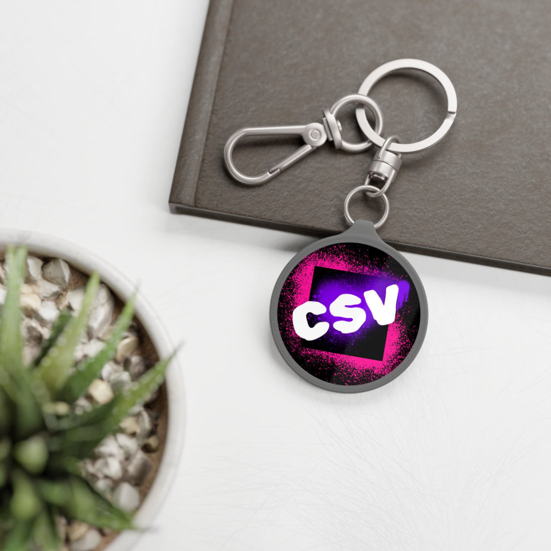 Personalized Keyring Tag, Custom Keychain, Unique Gift for Her
