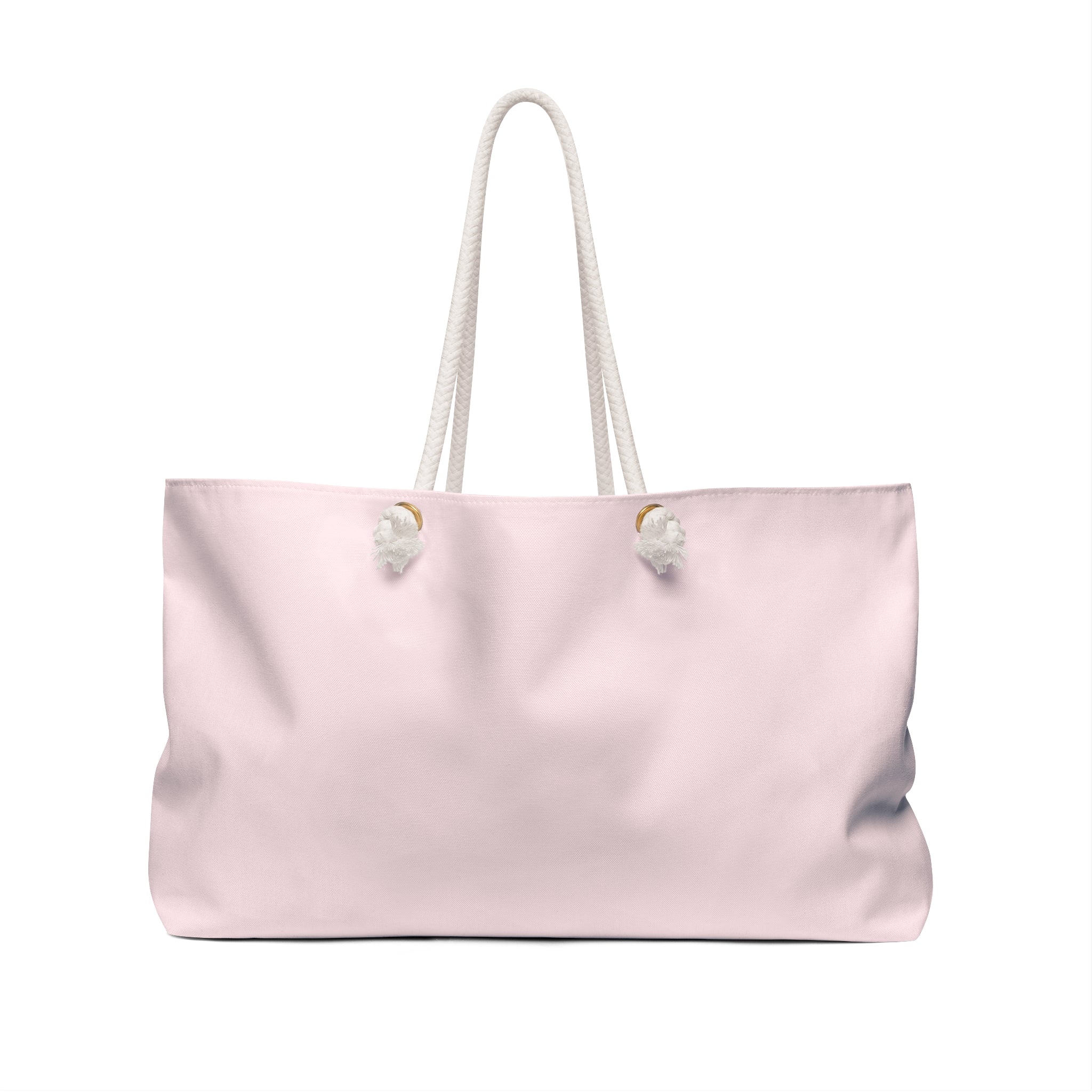 CM Pink Stripe Tote – Oversized Canvas Weekender Bag
