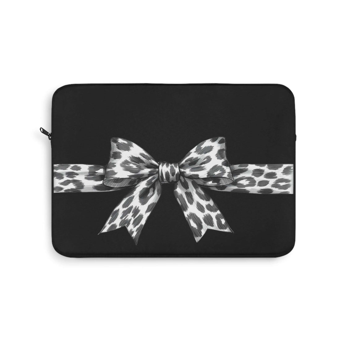 Leopard Bow Laptop Sleeve | Chic Tech Accessory, Gift for Her, Stylish Laptop Bag, Trendy Sleeve, Modern Leopard Print – Laptop Sleeve by Cre8ive Masters