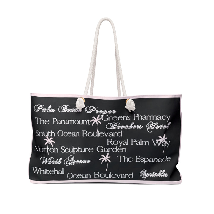 Designer Palm Beach Tote – Oversized 24"x13" Rope-Handle Canvas Bag