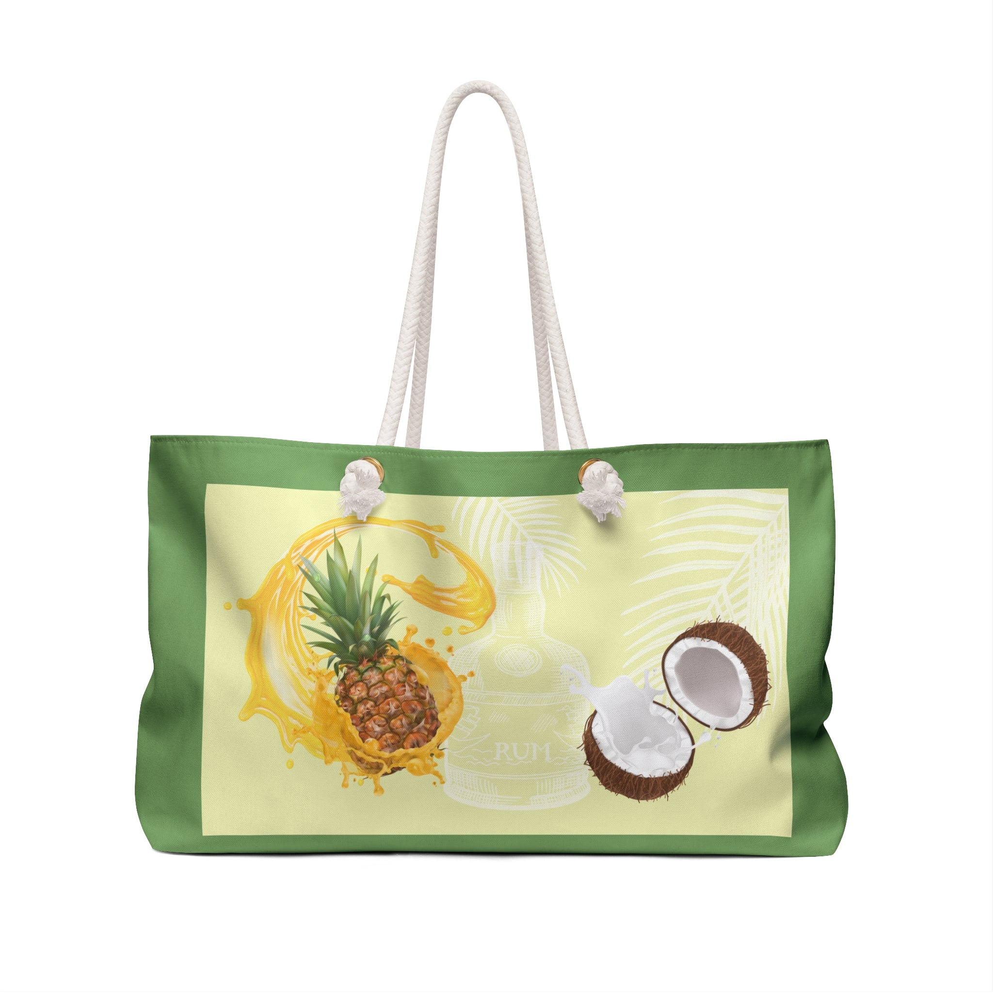 CM Pina Colada Tote — Oversized 24"x13" Rope-Handle Beach Bag