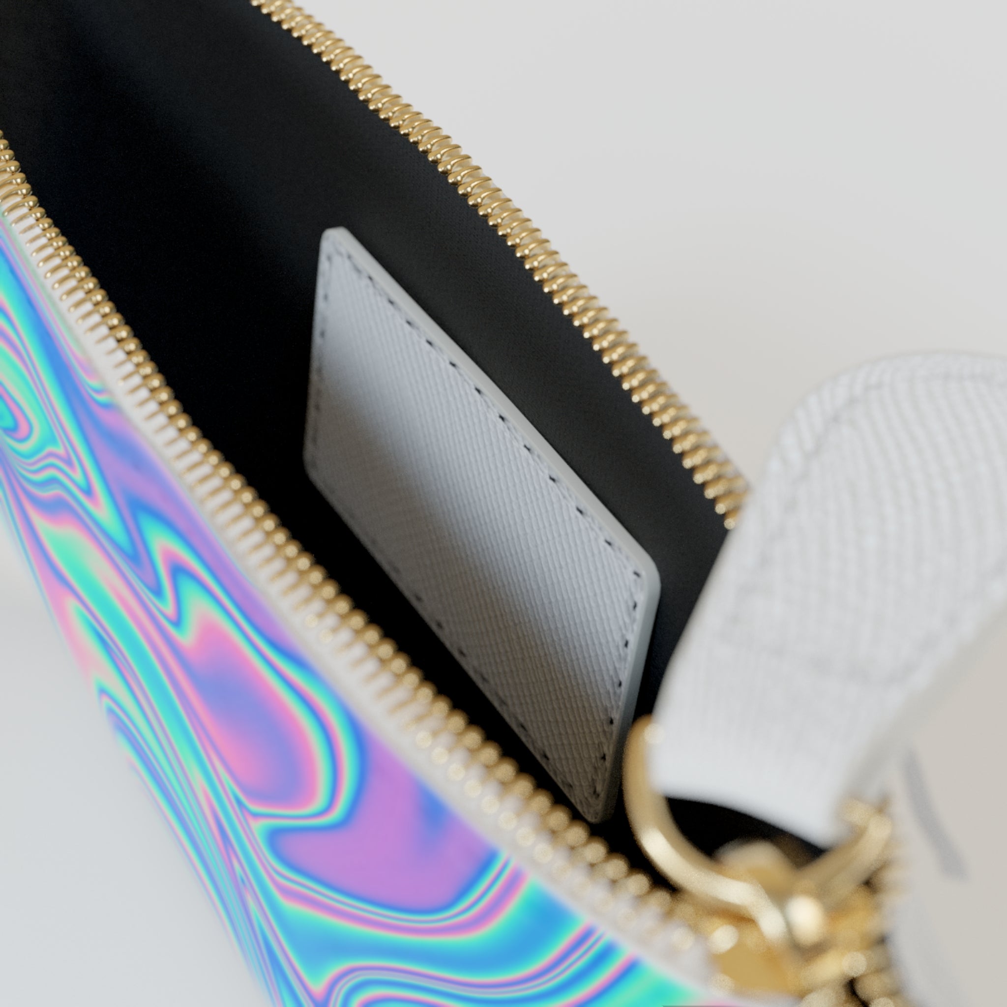 Mini Halographic print-Mini Holographic Chic Clutch