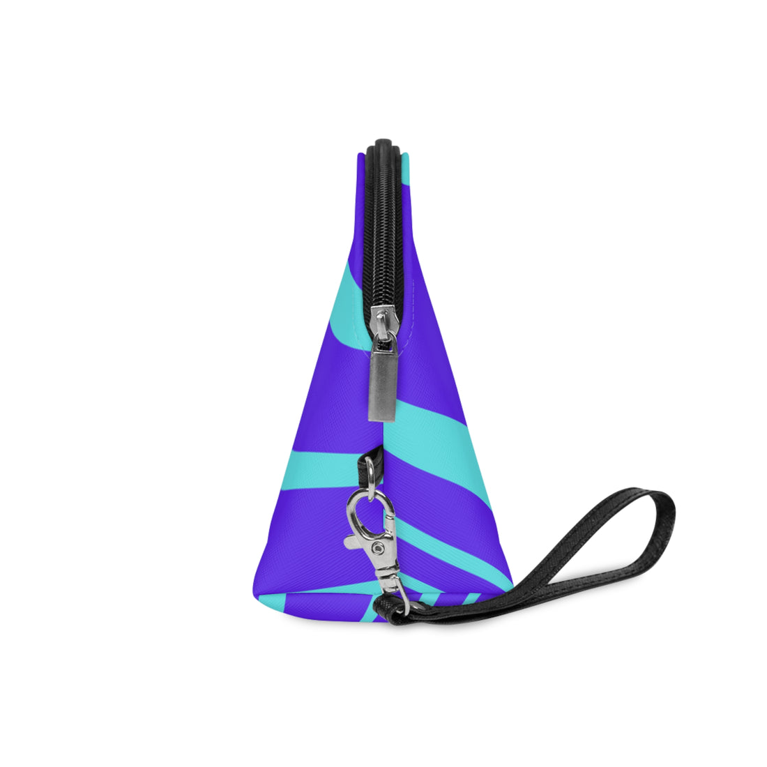 Makeup Bag Purple/aqua stripe