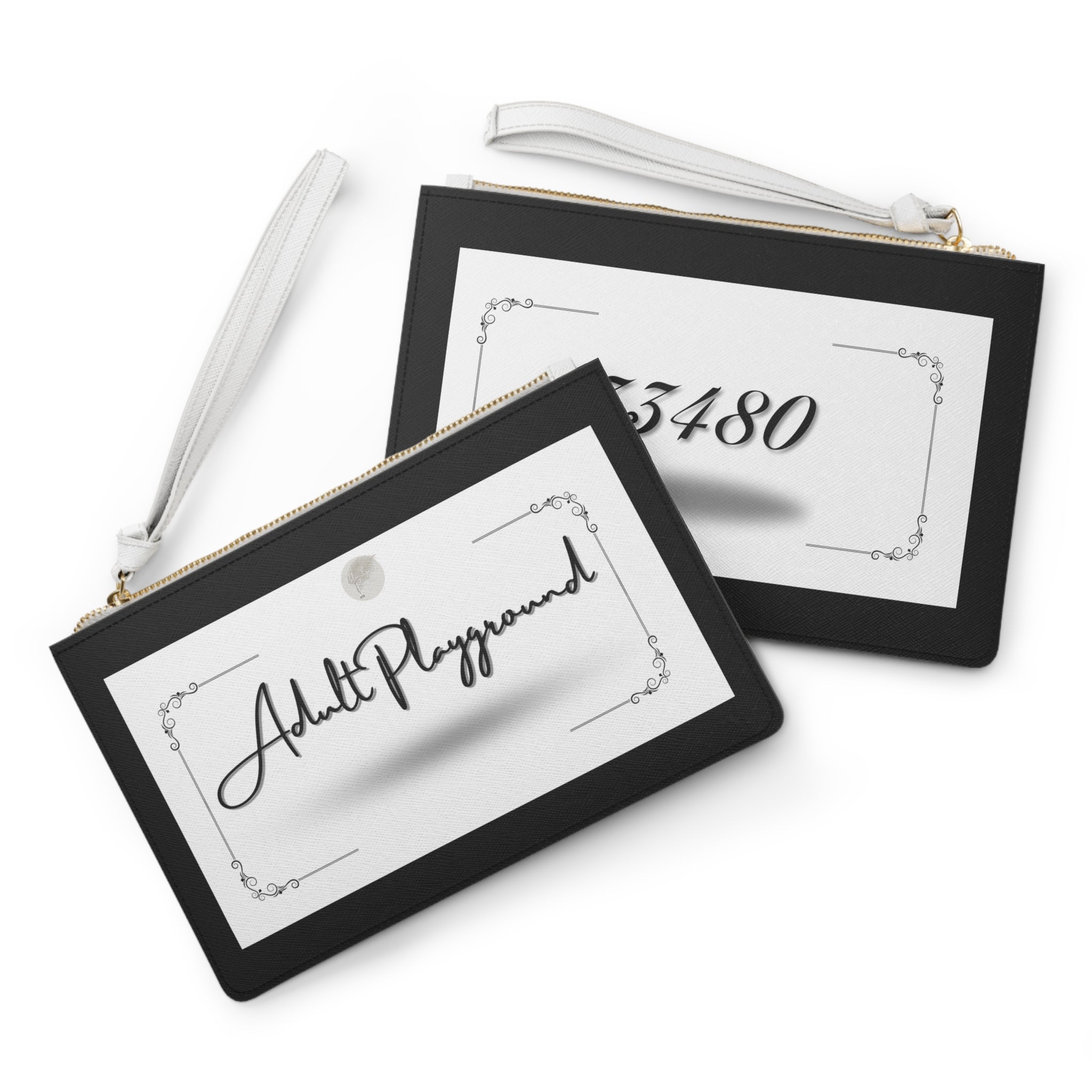 PB Playground Clutch Bag — Map & Playful Print Wristlet