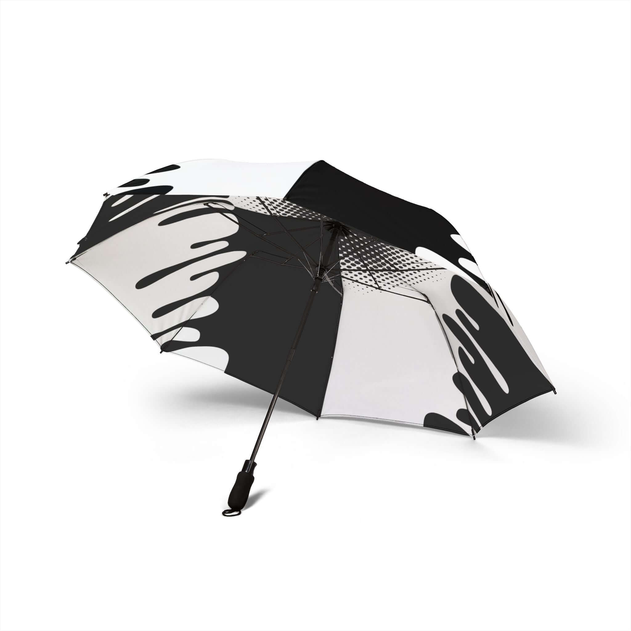 Chic Drip Umbrella - Stylish Foldable Umbrella for Rainy Days, Black and White Design, Gift for Her, Trendy Accessory, Everyday Use, [...] – Accessories by Cre8ive Masters