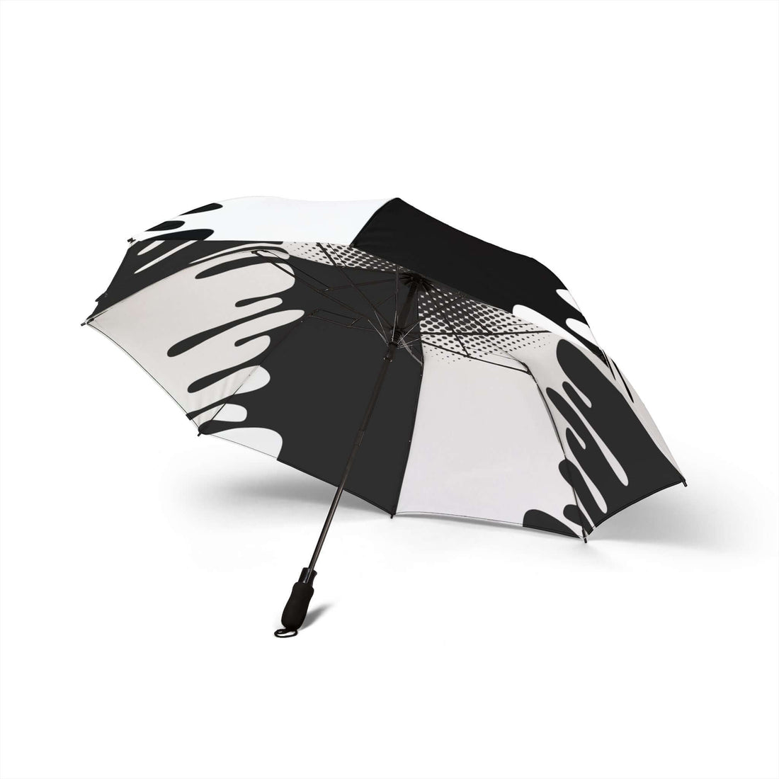Chic Drip Umbrella - Stylish Foldable Umbrella for Rainy Days, Black and White Design, Gift for Her, Trendy Accessory, Everyday Use, [...] – Accessories by Cre8ive Masters