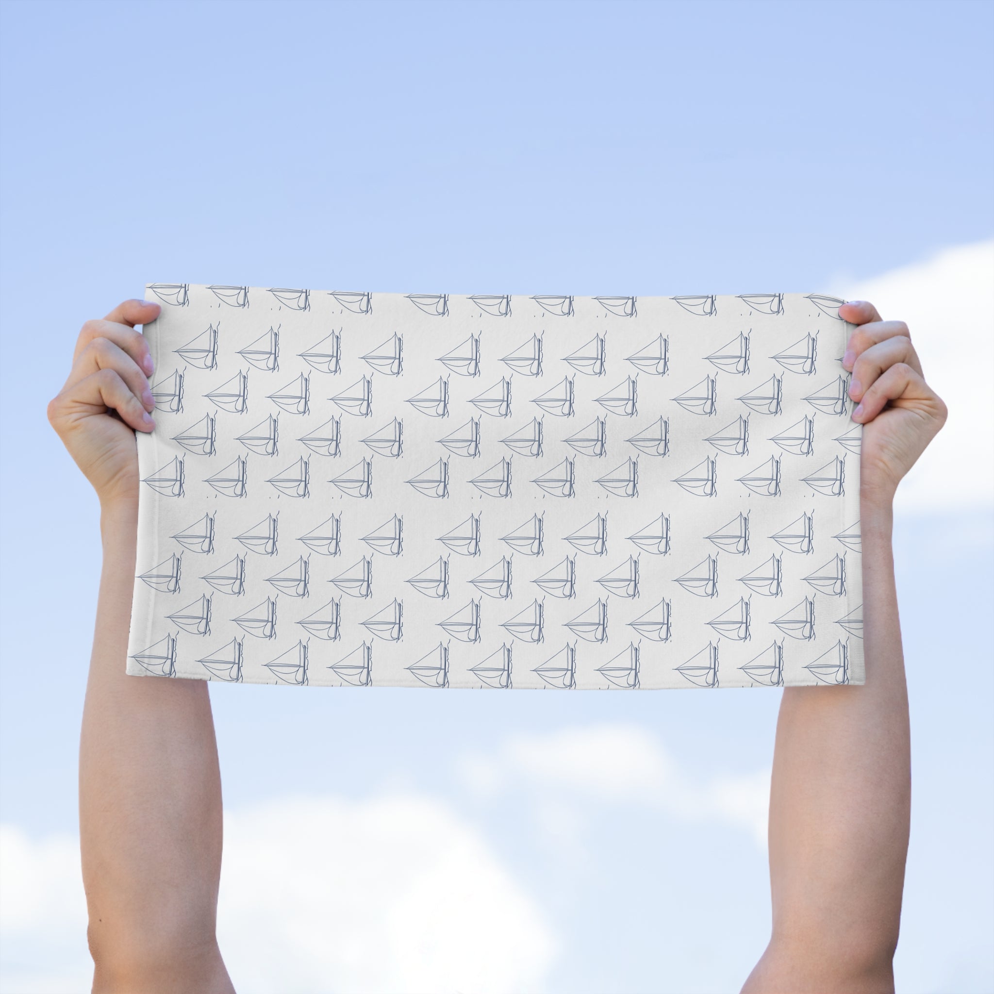 Nautical Burp Cloth, two sided, cotton/poly helps prevent leaks