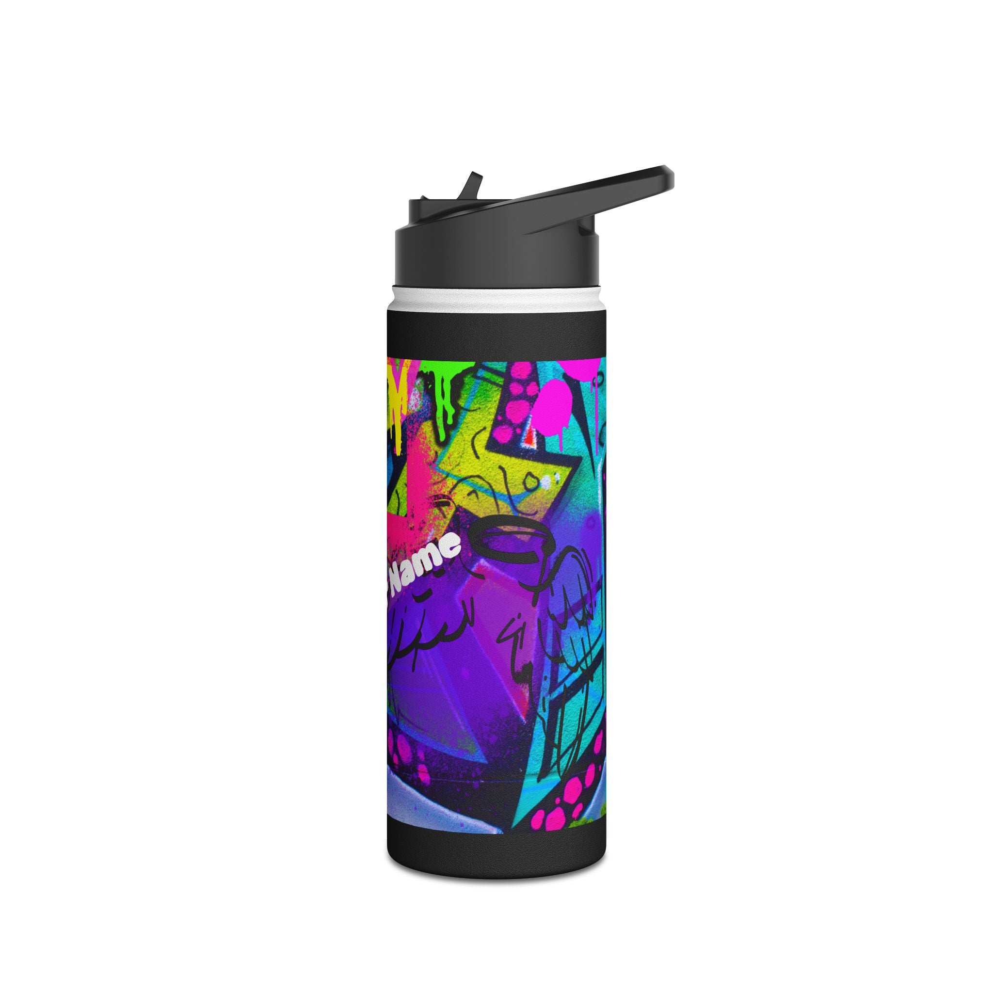 Steel Water Bottle Personalized Stainless  Graffiti coordinate