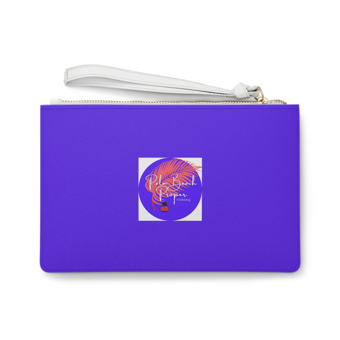 Purple Aqua Clutch Bag — Chic Saffiano Clutch