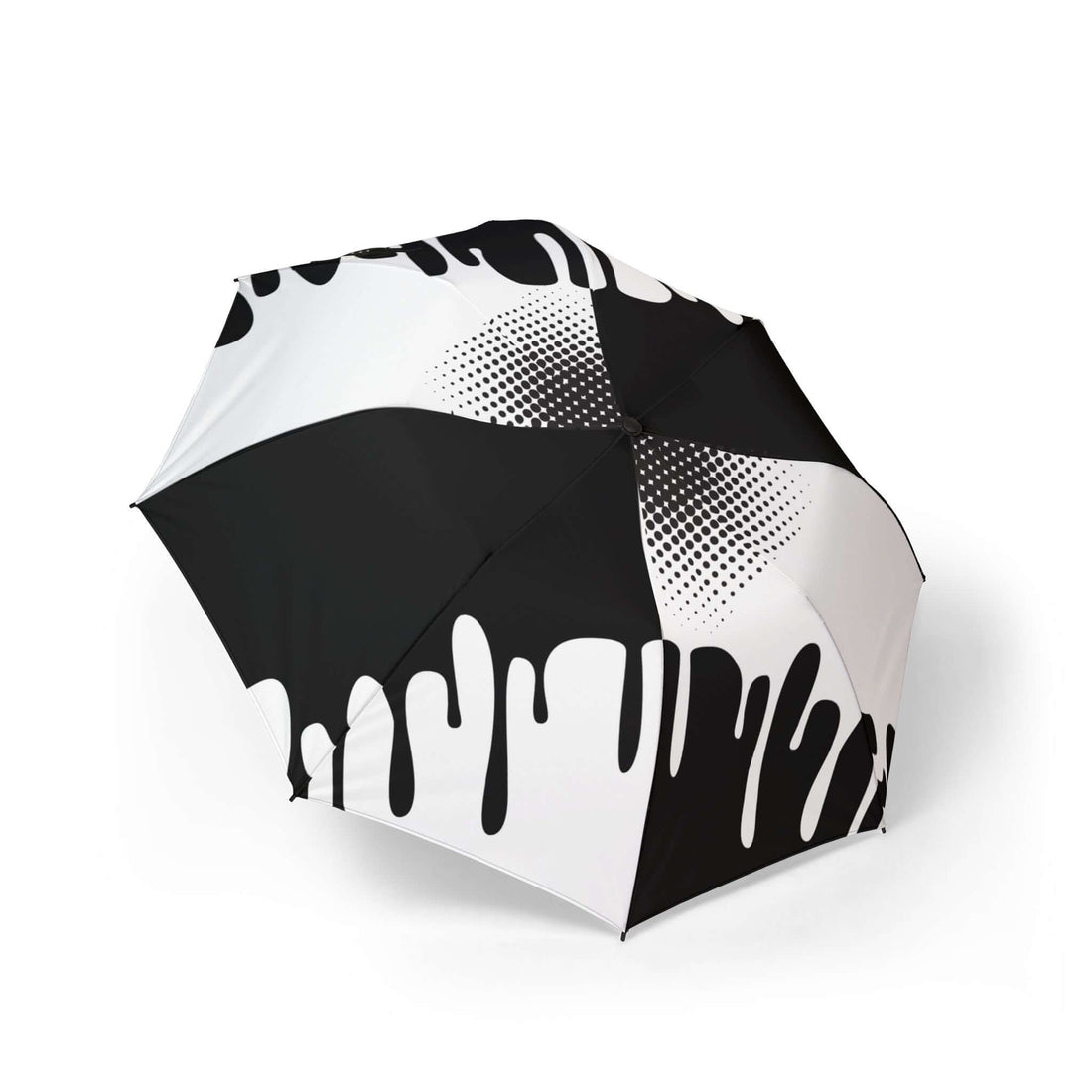 Chic Drip Umbrella - Stylish Foldable Umbrella for Rainy Days, Black and White Design, Gift for Her, Trendy Accessory, Everyday Use, [...] – Accessories by Cre8ive Masters
