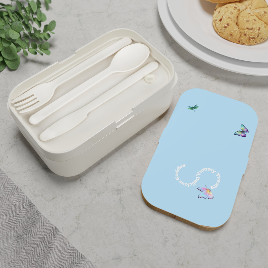 Picnic Bento Lunch Box, Garden Party Design, Eco-Friendly Container, Perfect for Work, School, Picnics, Gifts – Accessories by Cre8ive Masters