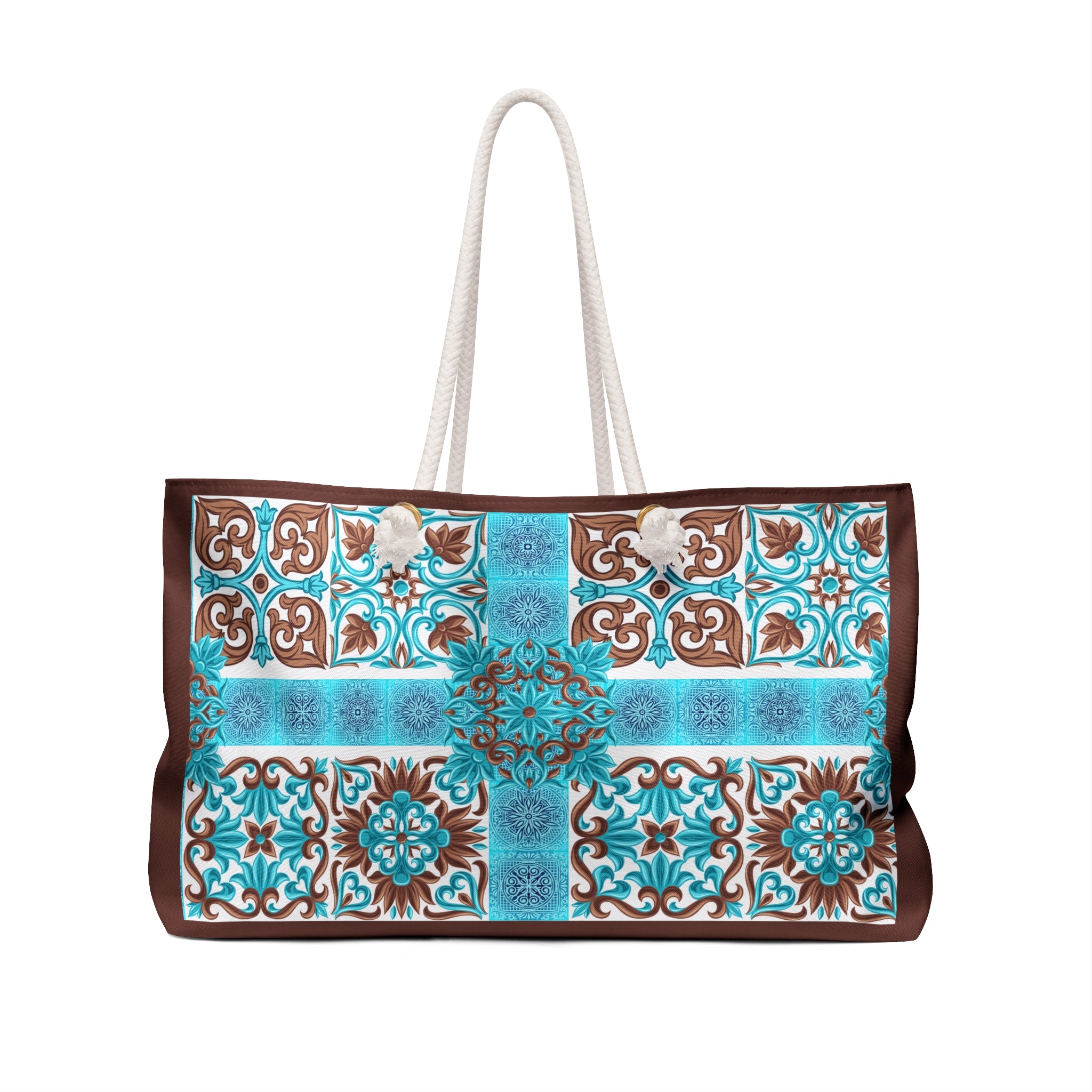 CM Italian Teal Tote – Oversized Canvas Weekender Bag