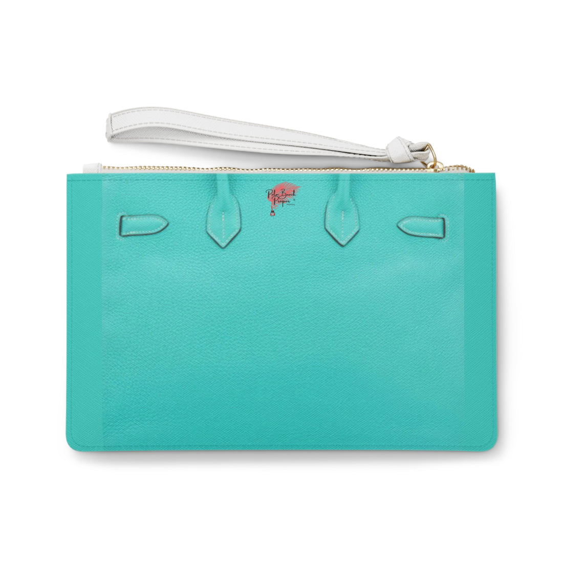 Aqua Inspired Clutch Bag — Saffiano Wristlet