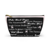 Accessory Pouch w T-bottom Palm Beach blk pnk