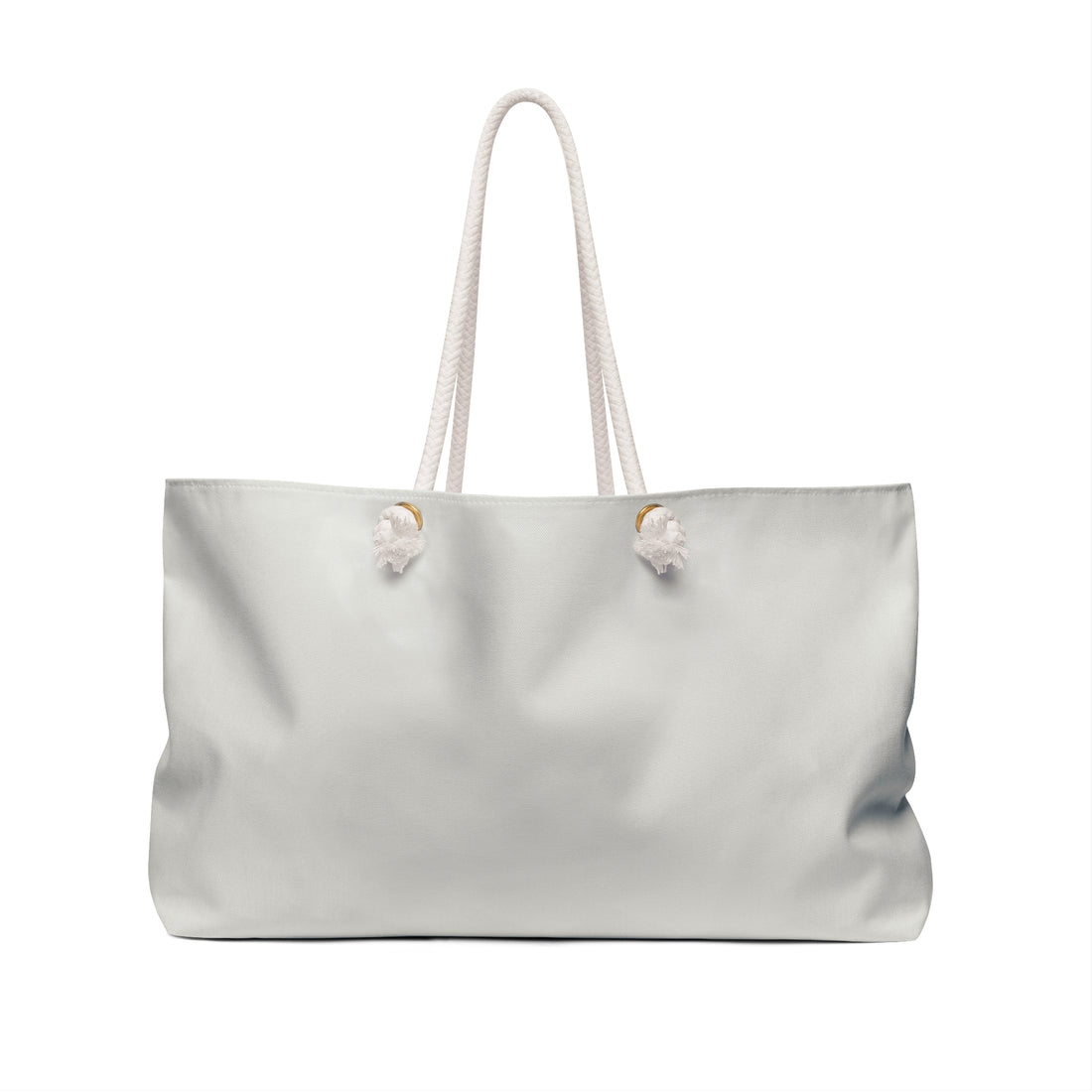 CM Taupe and White Stripe Tote – Oversized Canvas Weekender Bag