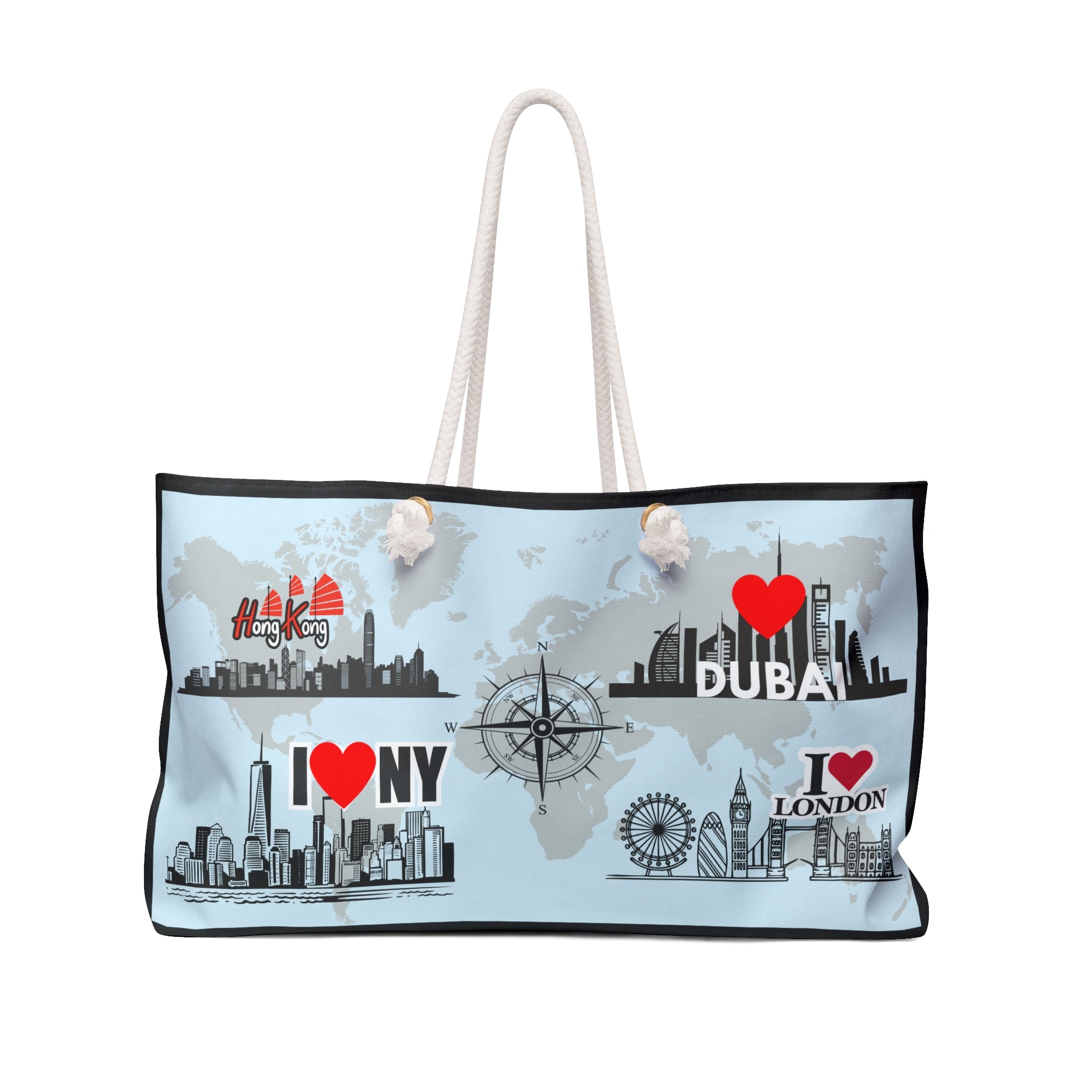 "Classic Destinations" Tote - Soft cotton