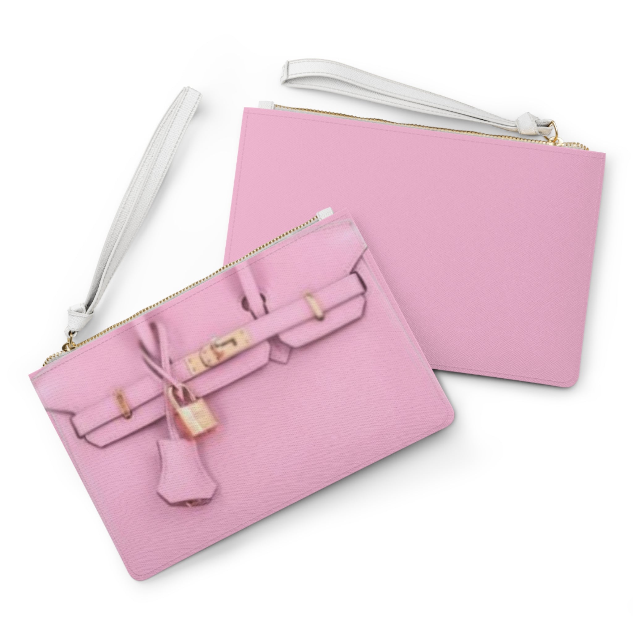 Designer Inspired Pink Clutch Bag