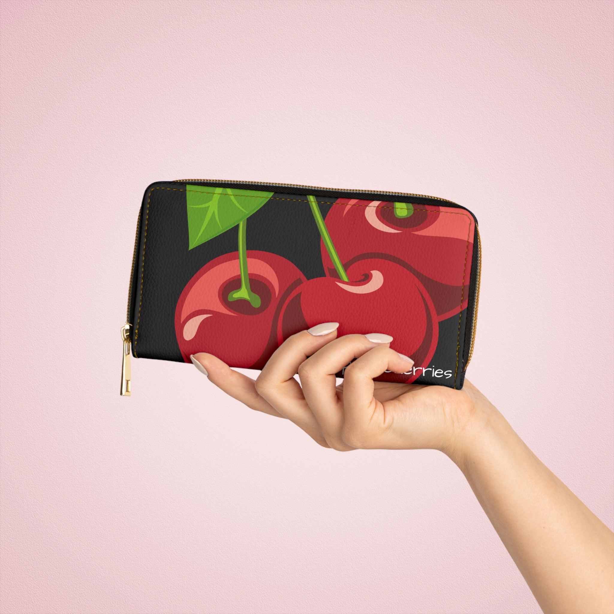 Charming Cherry Zipper Wallet | Sweet Design Accessory