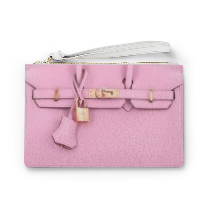 Designer Inspired Pink Clutch Bag