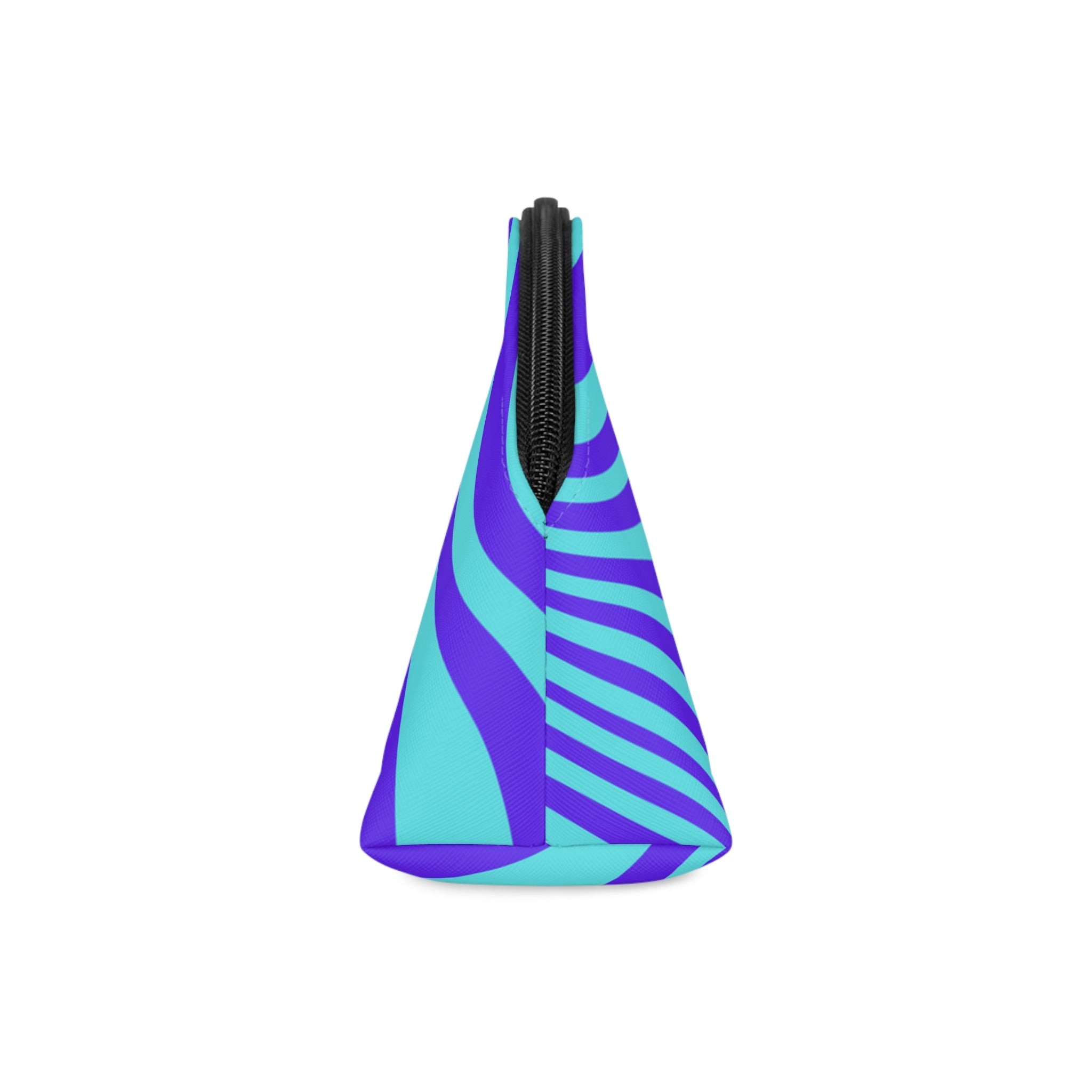 Makeup Bag Purple/aqua stripe