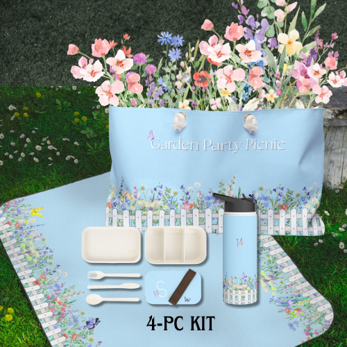 Garden Party Picnic Kit for 1 - 4pc
